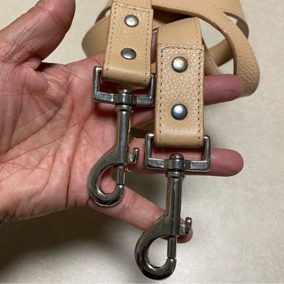 Love thy Beast Dog Leash OS Beige 100% Genuine Pebbled Leather Dog Leash NWT - Picture 7 of 10